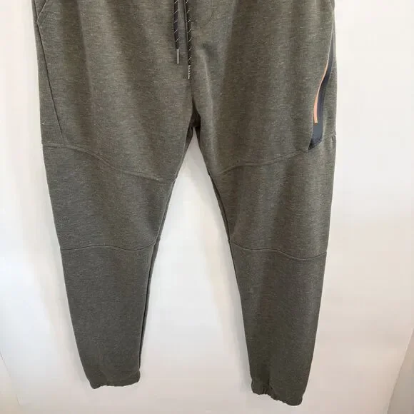 Burnside Men's Sz L Performance Jogger Pants Olive Green Army Zip Pocket BG8531 - Picture 8 of 16